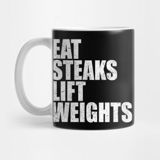 Eat Steaks Lift Weights - Carnivore Lion Diet Bodybuilding Mug